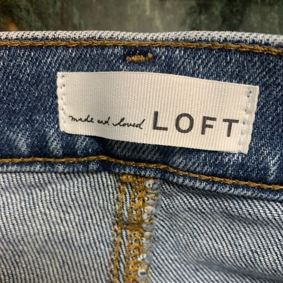 Loft high rise skinny ankle jeans, size 12 - Picture 3 of 6